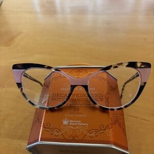 Silvian Heach Tortoiseshell Cat Eye Glasses — Pink & Brown